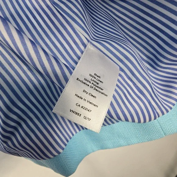 Talbots Aberdeen 100% Linen Blazer Jacket Women's Size 14P Stand Collar Lined - Picture 13 of 13